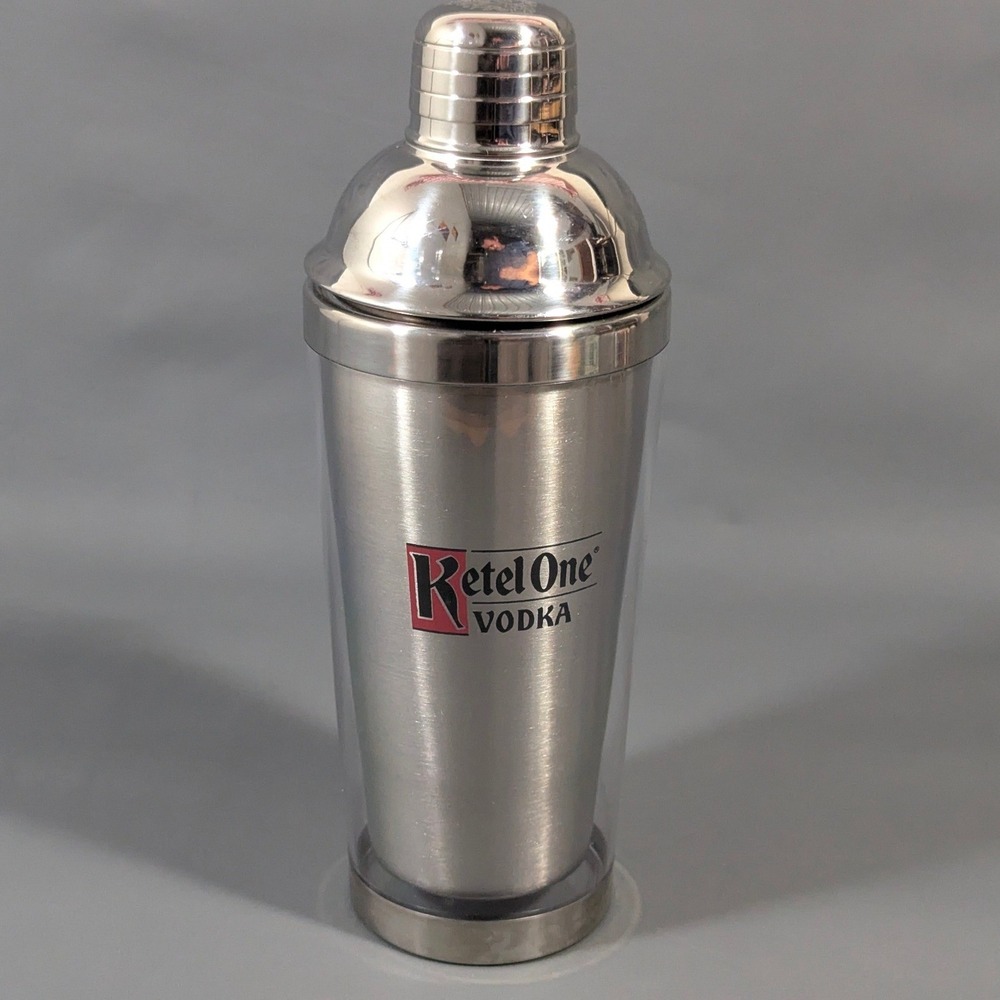 Ketel One Vodka Cocktail Shaker Stainless Steel Double Wall Insulated 3-Piece